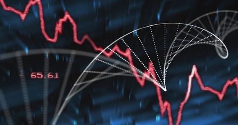 Futuristic Data Analysis with Digital Numbers and Graphs