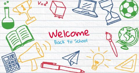 Back to School Concept with Hand-drawn Educational Icons - Download Free Stock Images Pikwizard.com