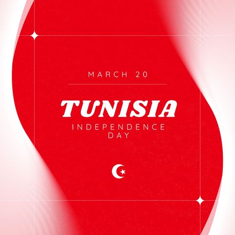 Tunisia independence day celebration graphic