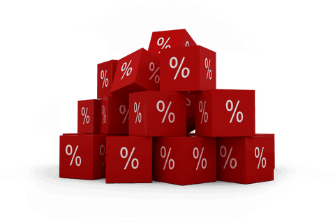 transparent blocks featuring dynamic percentage symbols - Download Free Stock Videos Pikwizard.com