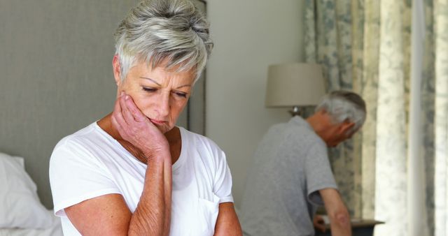 Elderly Couple Facing Relationship Challenges in Bedroom - Download Free Stock Images Pikwizard.com