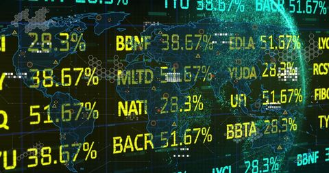 Global Stock Market Analytics with Financial Data Overlay - Download Free Stock Images Pikwizard.com