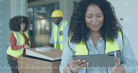 Female Engineer Using Tablet for Data Processing - Download Free Stock Images Pikwizard.com