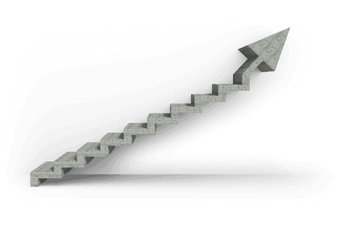 Arrow Formed as Stairway Pointing Upward on Transparent Background - Download Free Stock Videos Pikwizard.com
