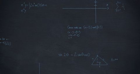 Chalkboard with Complex Mathematical Equations and Formulas - Download Free Stock Images Pikwizard.com