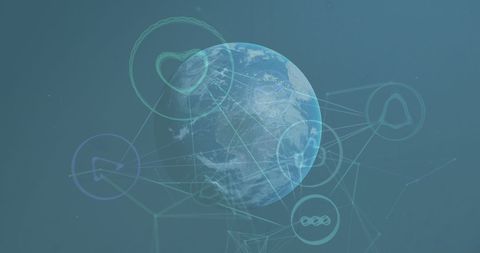 Global Financial Data Network with Digital Interface - Download Free Stock Images Pikwizard.com