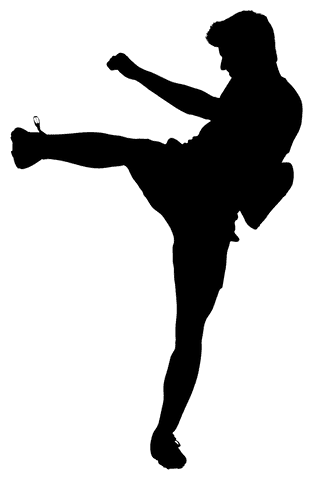 Transparent silhouette of male football player png