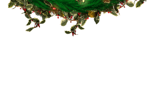 Christmas Garland with Holly on Transparent Background - Download Free Stock Videos Pikwizard.com