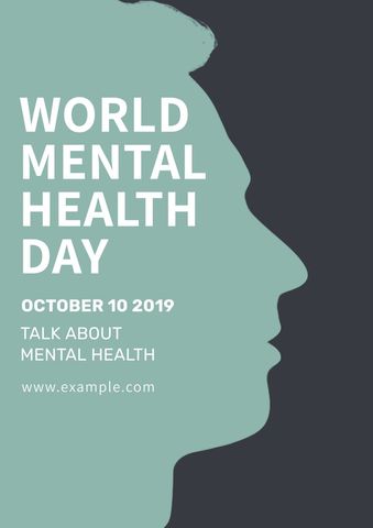 World Mental Health Day Awareness Poster Design - Download Free Stock Templates Pikwizard.com