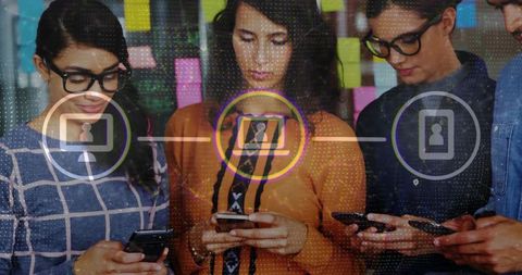 Business Teams Engaging in Digital Communication