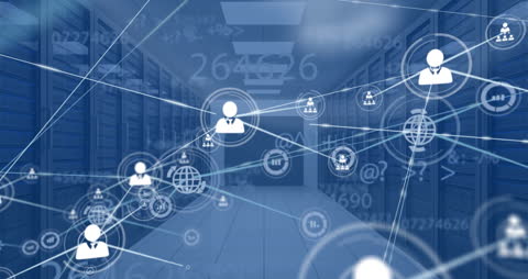 Virtual Networking in Server Room with Data Visualization