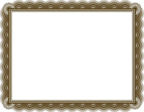 Intricate decorative frame with ornate pattern on transparent background