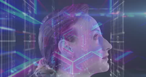 Futuristic Data and Human Mind Interaction Concept