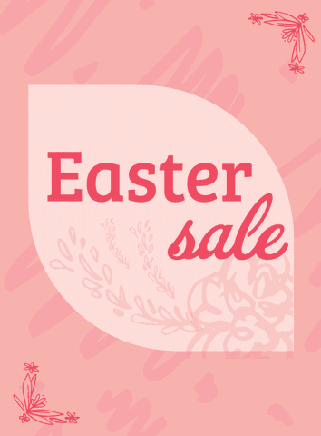 transparent pink easter sale design with decorative elements - Download Free Stock Videos Pikwizard.com