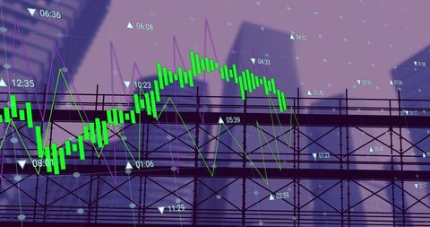 Financial Data Processing Over Modern Cityscape - Download Free Stock Images Pikwizard.com