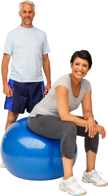 Happy Fit Couple Exercising with Transparent Background - Download Free Stock Videos Pikwizard.com