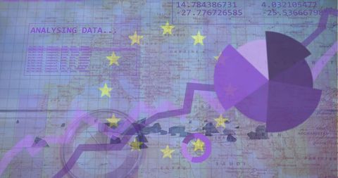 Analyzing Statistics Over European Map - Download Free Stock Images Pikwizard.com