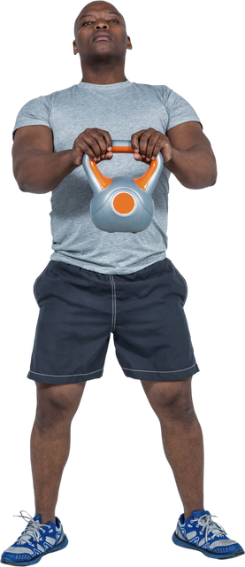 Fit Man Performing Kettlebell Exercises on Transparent Background - Download Free Stock Videos Pikwizard.com