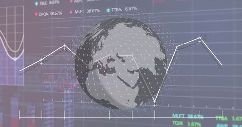 Globe with Digital Data Visualizations - Download Free Stock Images Pikwizard.com