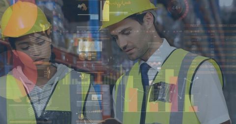 Warehouse Workers Analyzing Data - Download Free Stock Images Pikwizard.com