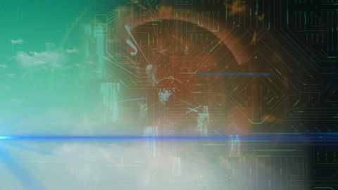 Futuristic Digital Horoscope Overlay on Global Network