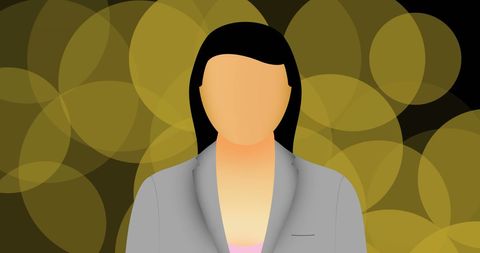 Abstract Businesswoman Icon on Light Background