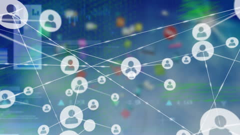 Animated Network Connections Over Data Processing Interface