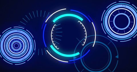 Abstract Futuristic Digital Interface HUD Design - Download Free Stock Images Pikwizard.com