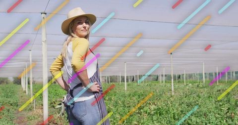 Female Farmer Enjoying Day in Sustainable Agronomy
