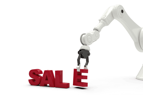 robotic arm holding letter e in sale word on transparent background - Download Free Stock Videos Pikwizard.com