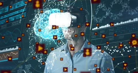 Futuristic Technology Networking with Digital Interface