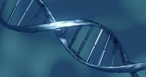 DNA Helix on Blue Background Representing Scientific Research - Download Free Stock Images Pikwizard.com