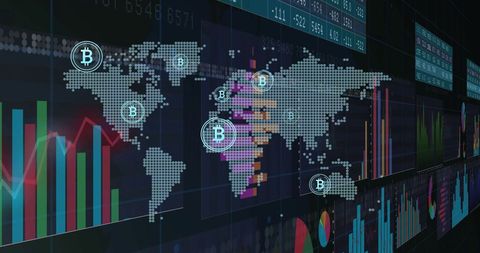 Global Cryptocurrency Market Analysis and Bitcoin Growth - Download Free Stock Images Pikwizard.com
