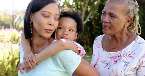Multi-Generational Family Bonding in Garden Setting