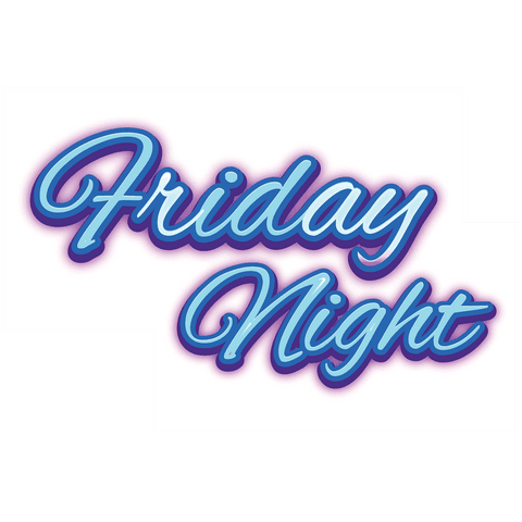 friday night text with blue glow on transparent background - Download Free Stock Videos Pikwizard.com