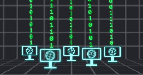 Binary Code and Digital Screens Representing Global Interface - Download Free Stock Images Pikwizard.com