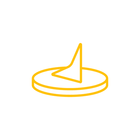 Transparent yellow abstract shape with sunny vibes
