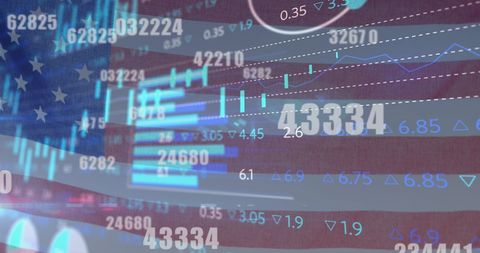America's Financial Landscape with Data and Analytics Overlay - Download Free Stock Images Pikwizard.com