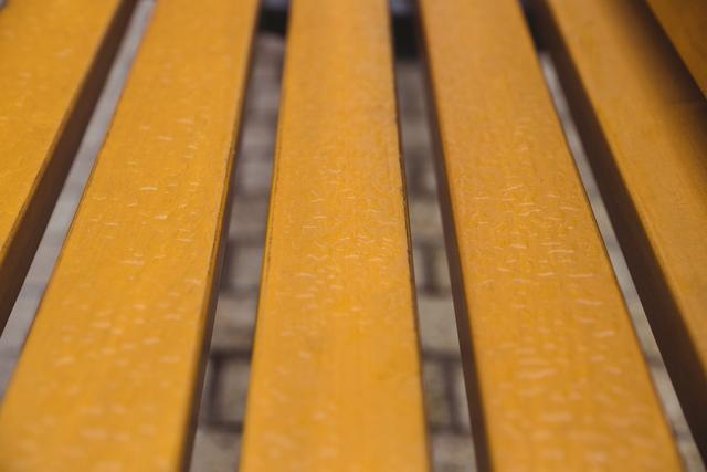 Close-up of wooden strips on bench, backgrounds