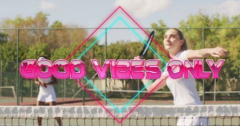 Female Tennis Player Performing Dynamic Forehand Shot Outdoors