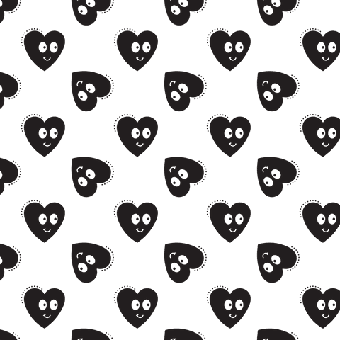 transparent happy black hearts pattern on background - Download Free Stock Videos Pikwizard.com