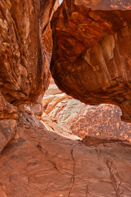 Rock Formation in Sunlit Desert Canyon - Download Free Stock Photos Pikwizard.com