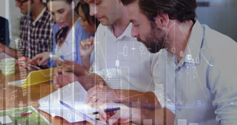 Diverse Business Team Analyzing Market Data Trends