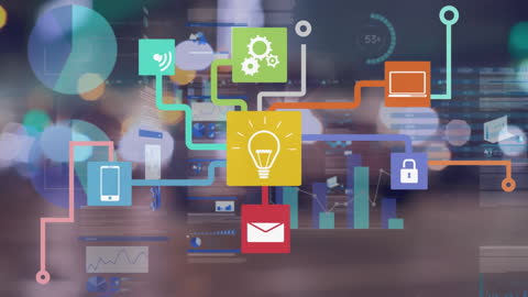 Colorful Infographic Illustrating Data Connectivity Concepts