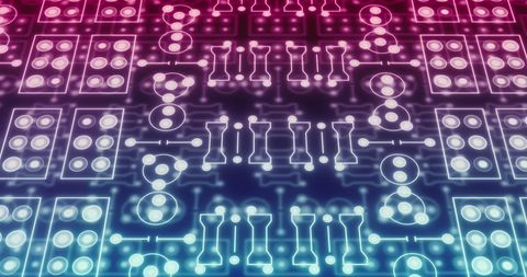 Abstract Digital Interface with DNA Strand and Data - Download Free Stock Images Pikwizard.com
