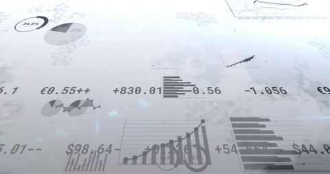 Dynamic Financial Data and Analytics Visualization with Abstract Charts - Download Free Stock Images Pikwizard.com