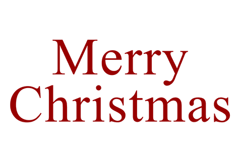 Merry christmas text vector on transparent background