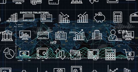 Global Data Processing and Technology Interface Concept - Download Free Stock Images Pikwizard.com