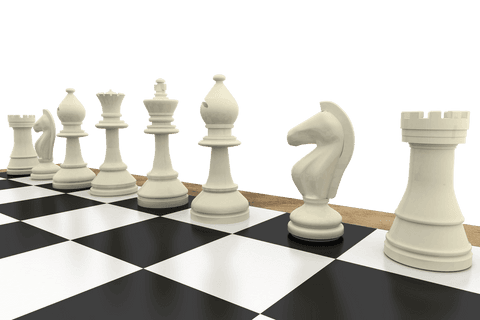 White Chess Pieces Arranged on Transparent Chessboard - Download Free Stock Videos Pikwizard.com