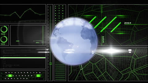 Futuristic Digital Earth with Data Analysis Interface